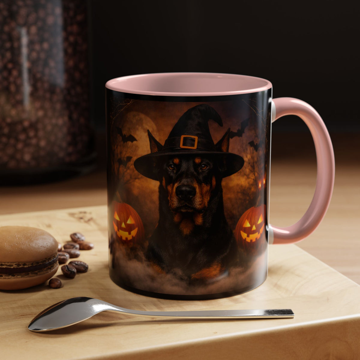 Witch Hat Pack Doberman 2-Tone Coffee Mug