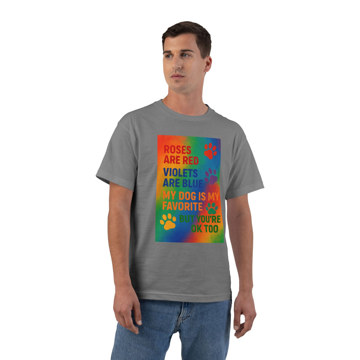 Roses Are Red Dog Men's Short-Sleeve Crewneck Tee