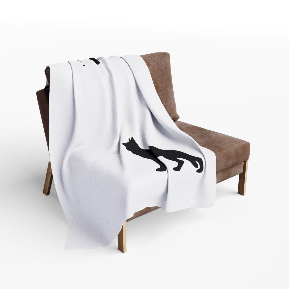 German Shepherd Silhouette Arctic Fleece Blanket
