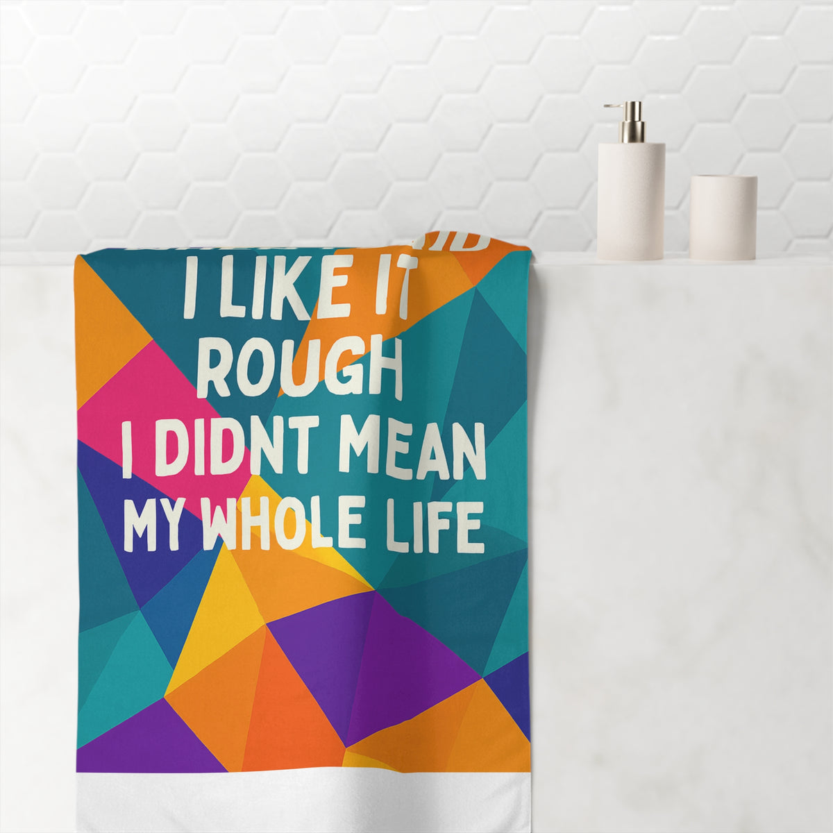 Like It Rough Mink-Cotton Beach Towel