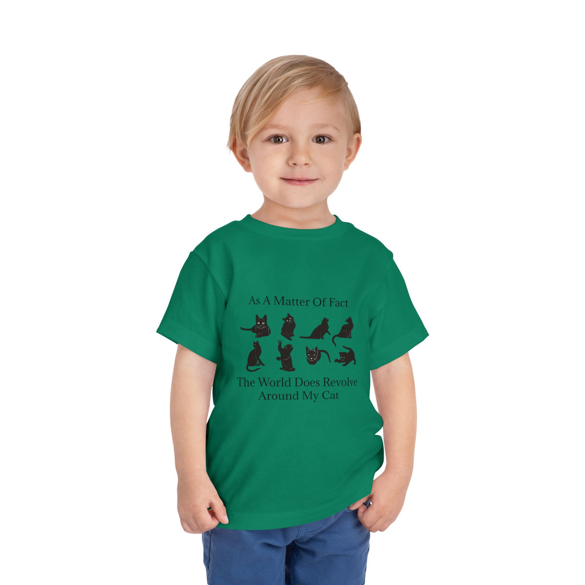 Matter Of Fact Cat Toddler Unisex Short Sleeve Crewneck Tee