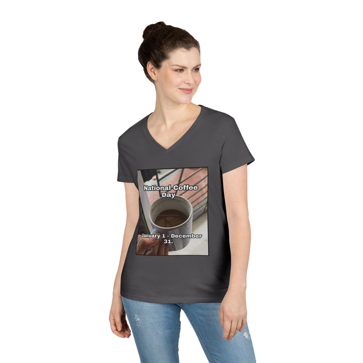 National Coffee Day Women's V-Neck Tee