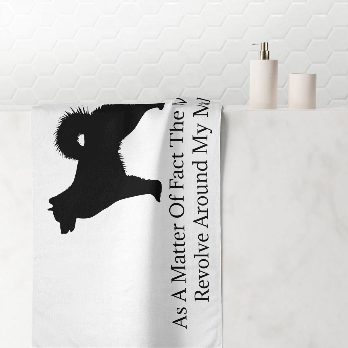 Matter Of Fact Malamute Mink-Cotton Beach Towel
