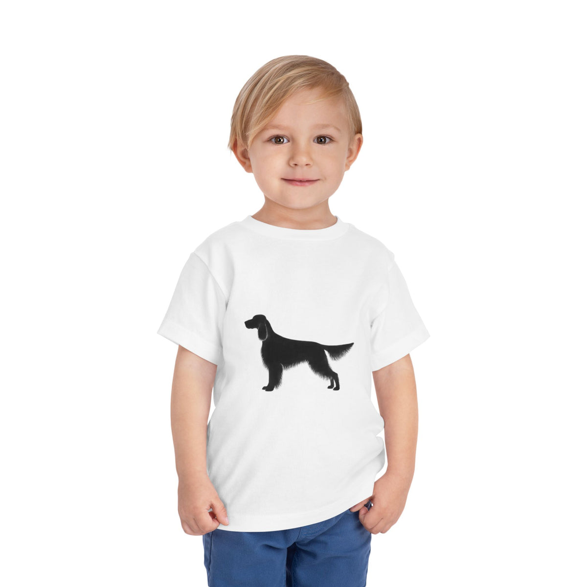 English Setter Silhouette Toddler Unisex Short Sleeve Crewneck Tee