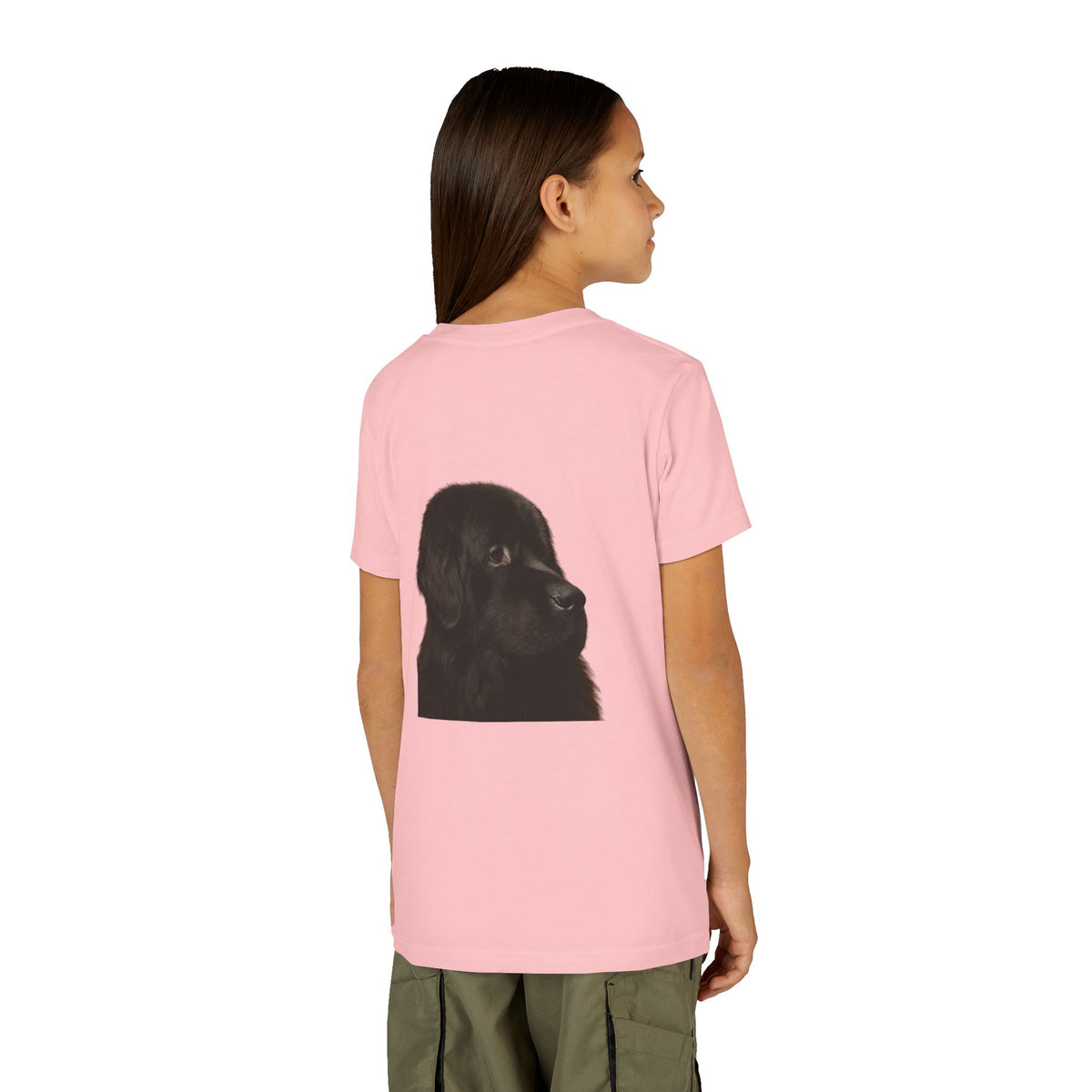 Newfie Head Youth Unisex Short Sleeve Crewneck Tee