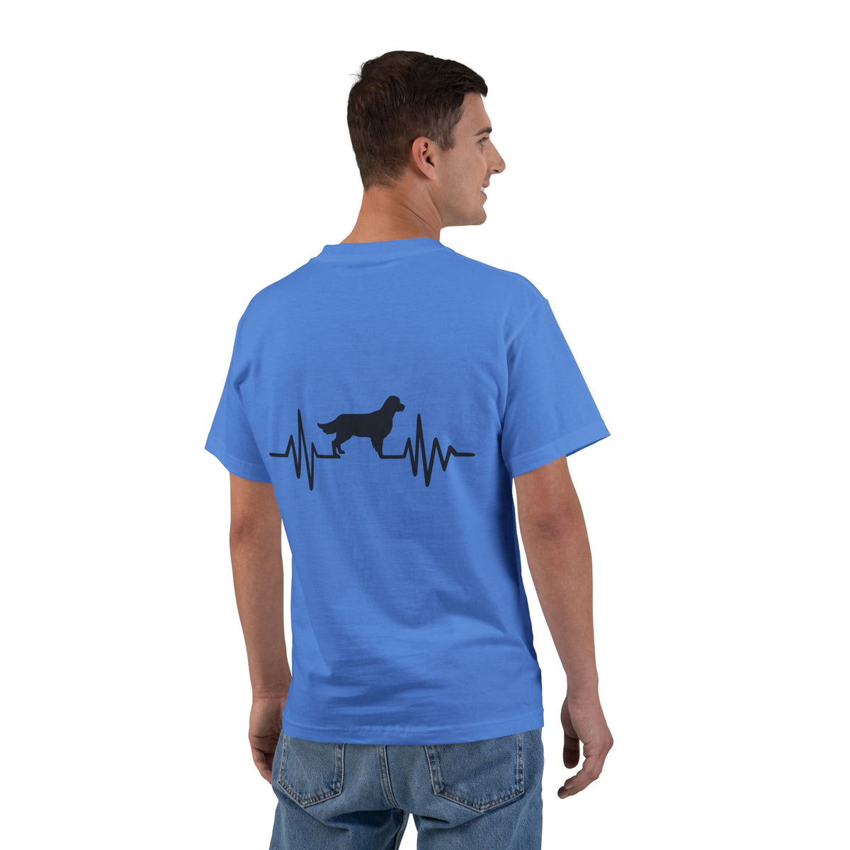 My Heart Beats For Goldens Men's Short-Sleeve Crewneck Tee