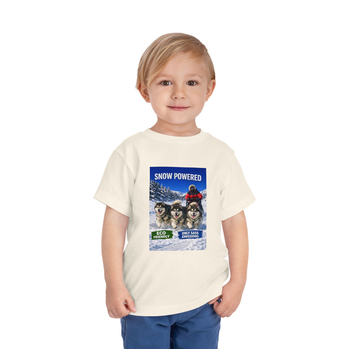 Snow Powered Toddler Unisex Short Sleeve Crewneck Tee