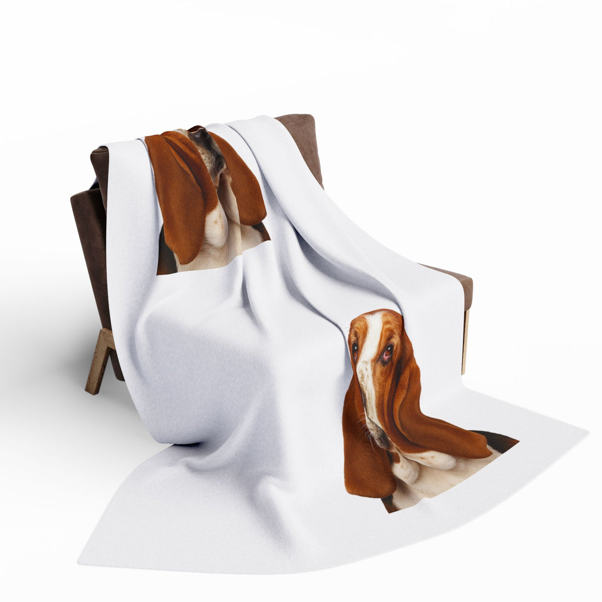 Basset Head Arctic Fleece Blanket
