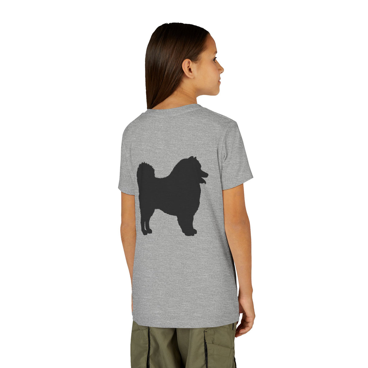 Samoyed Silhouette Youth Unisex Short Sleeve Crewneck Tee