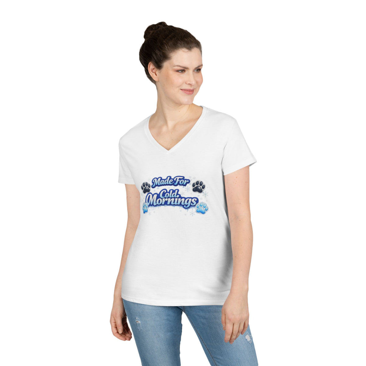 Made For Cold Mornings Women's V-Neck Tee