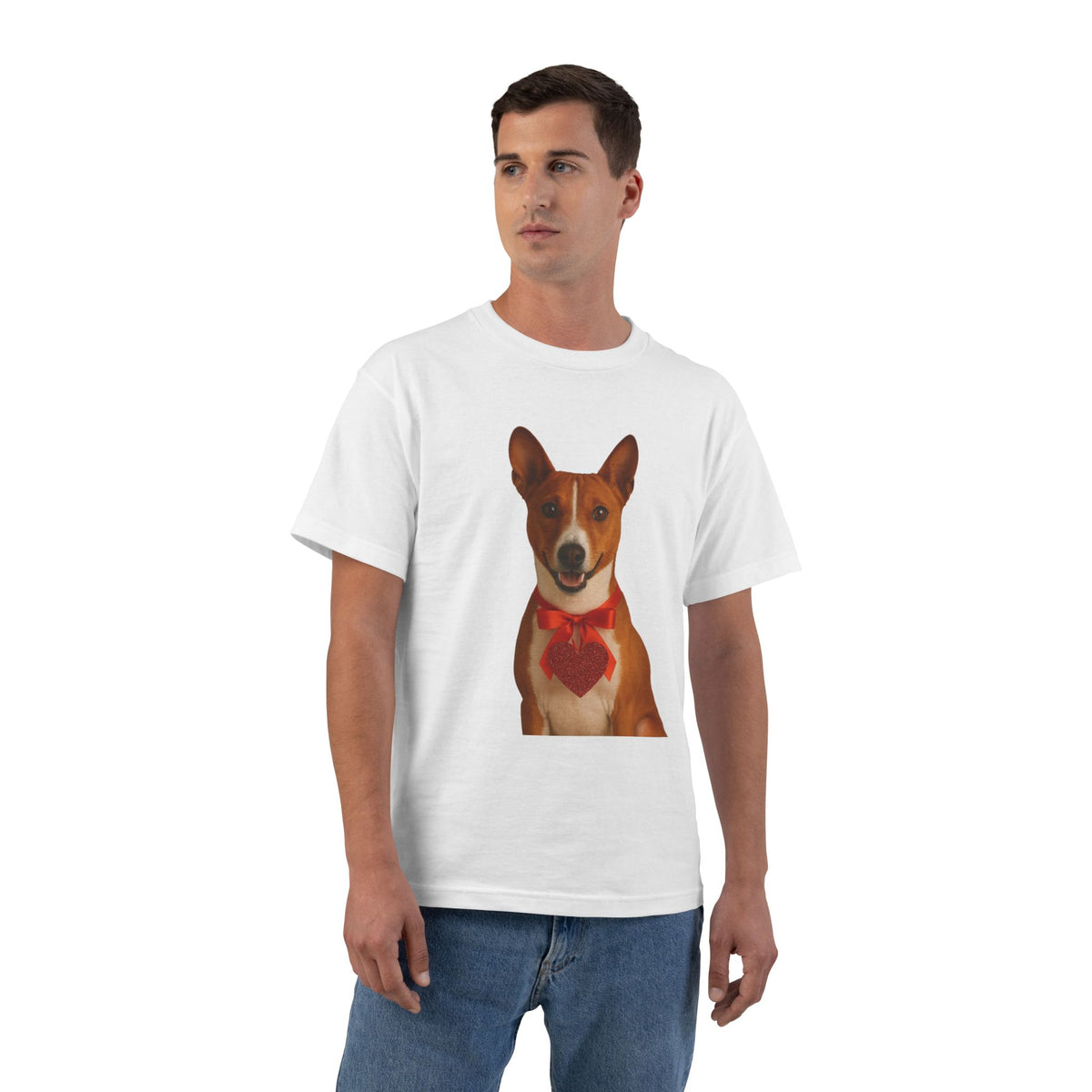 Cupid's Companion Basenji Men's Short-Sleeve Crewneck Tee