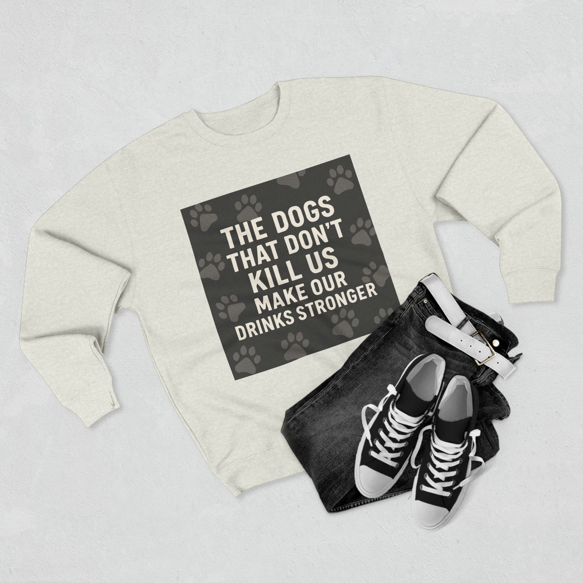 Drinks Stronger Unisex Crewneck Sweatshirt