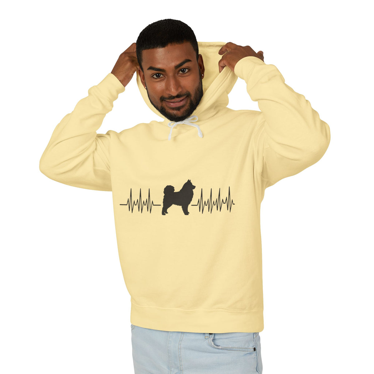 My Heart Beats For Samoyeds Unisex Lightweight Hoodie