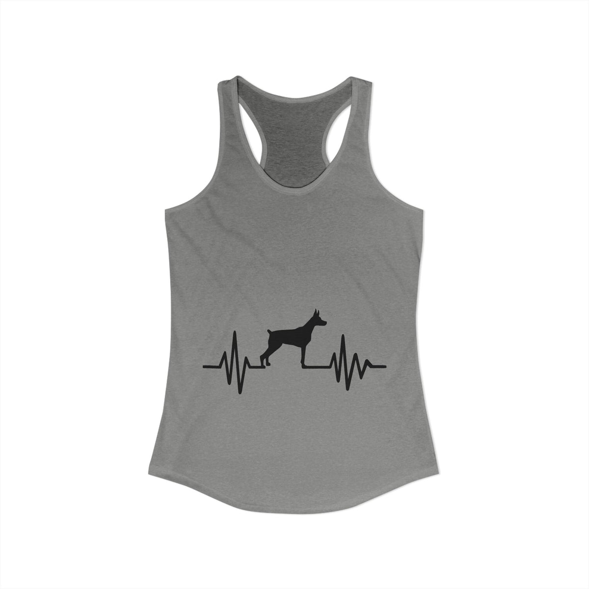 My Heart Beats For Dobermans Women's Racerback Tank