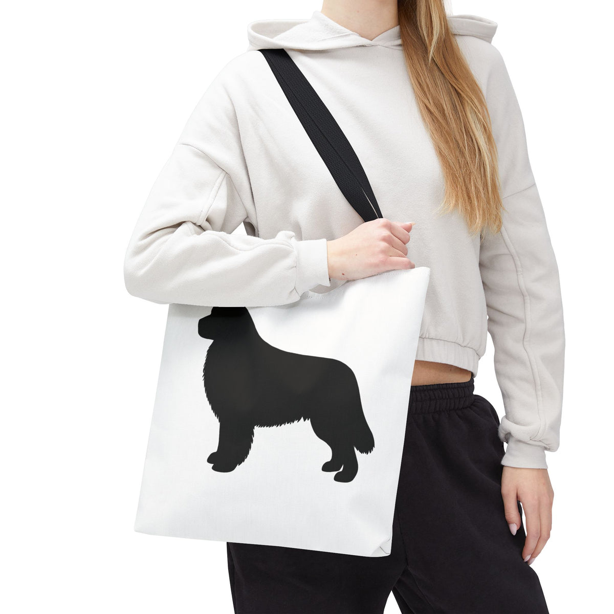 Newfie Silhouette Tote Bag