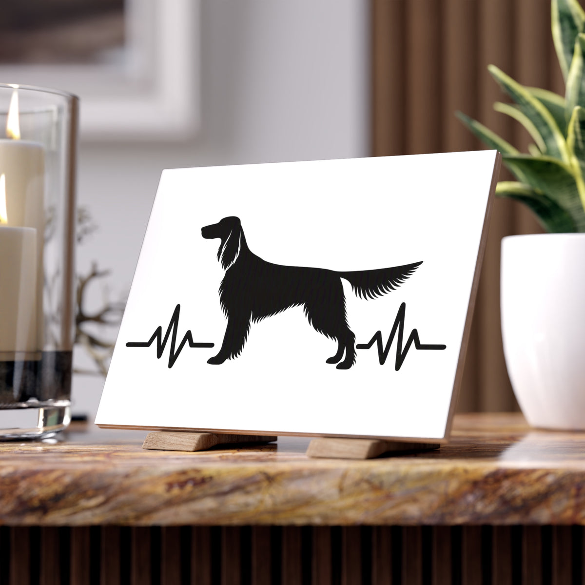 My Heart Beats For English Setters Ceramic Photo Tile