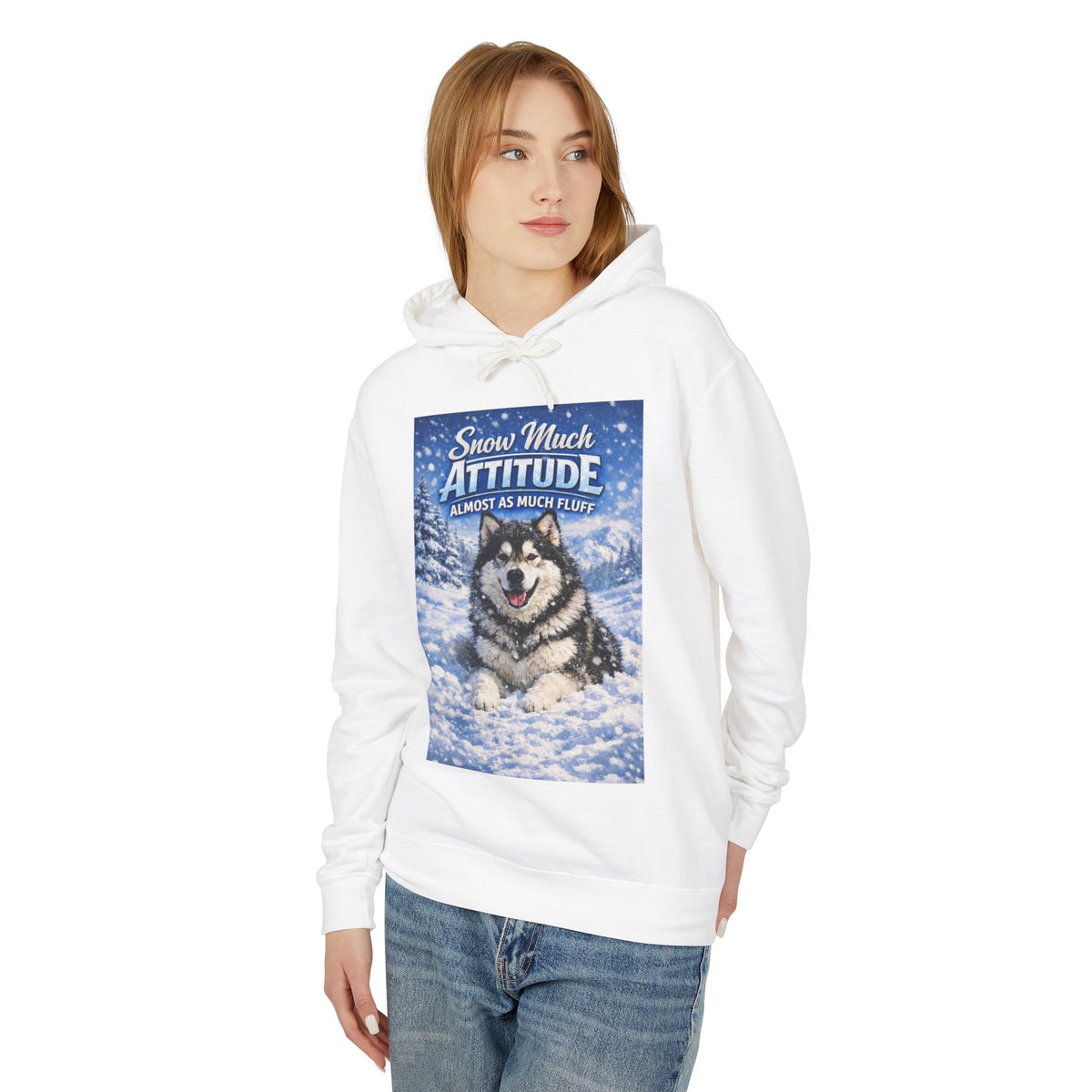 Snow Much Attitude Unisex Lightweight Hoodie