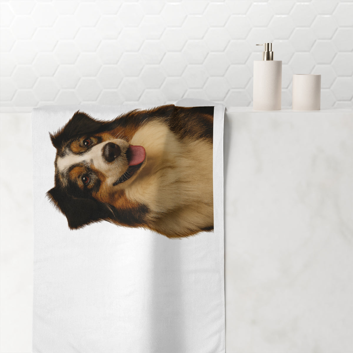 Aussie Head Mink-Cotton Beach Towel