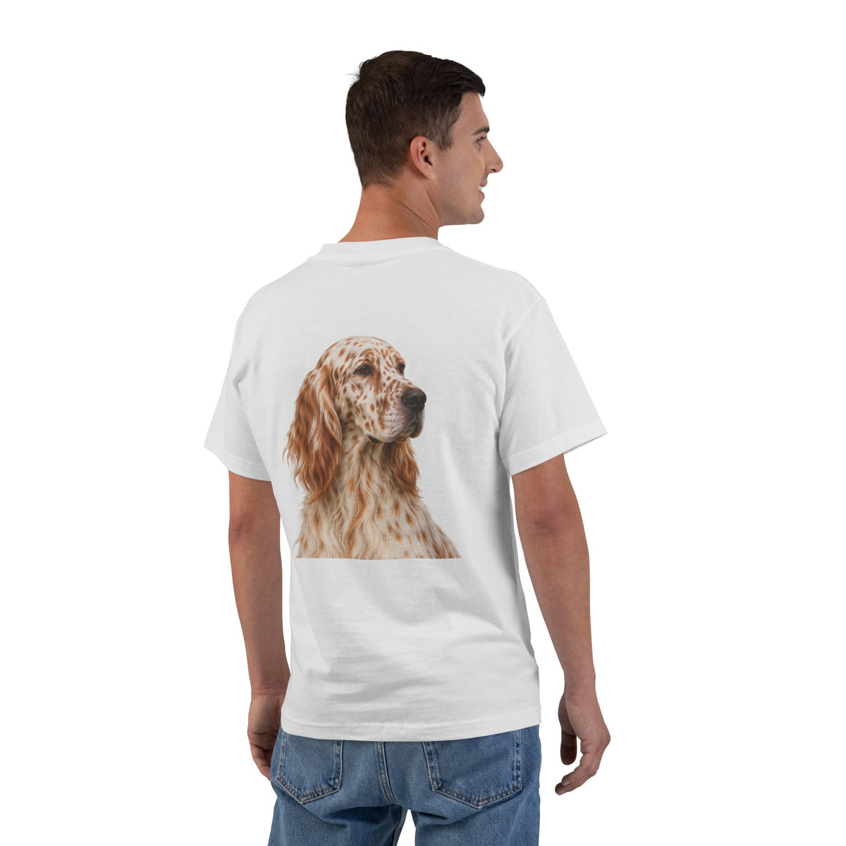 English Setter Head Men's Short-Sleeve Crewneck Tee