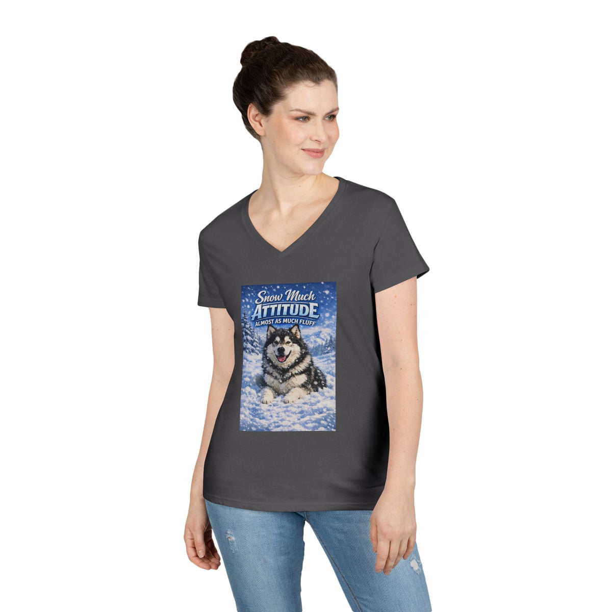 Snow Much Attitude Women's V-Neck Tee