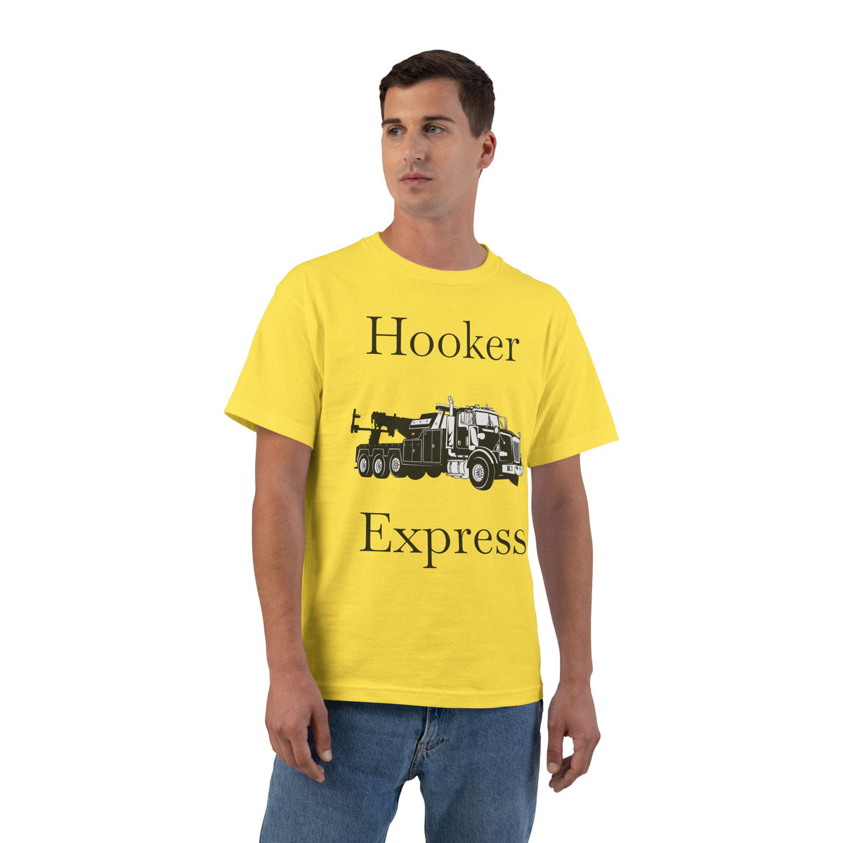 H**ker Express Heavy Tow Truck Men's Short-Sleeve Crewneck Tee