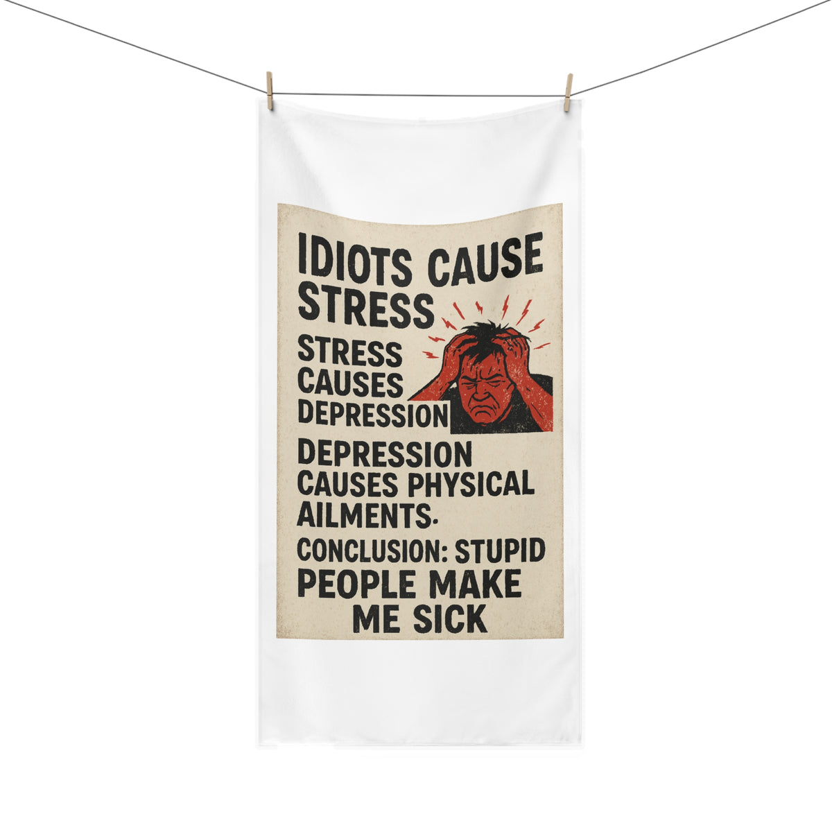 Stupid People Mink-Cotton Beach Towel