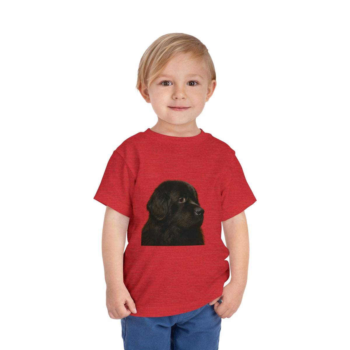 Newfie Head Toddler Unisex Short Sleeve Crewneck Tee