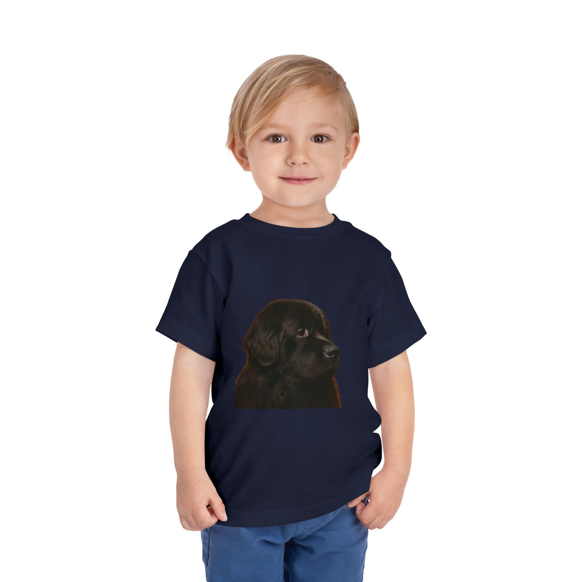 Newfie Head Toddler Unisex Short Sleeve Crewneck Tee
