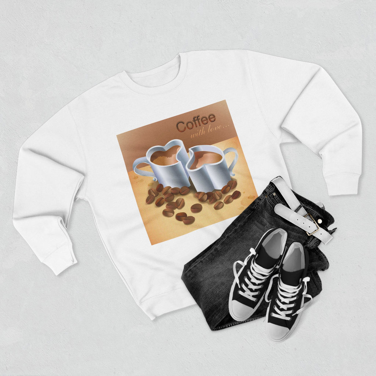 Coffee With Love Unisex Crewneck Sweatshirt