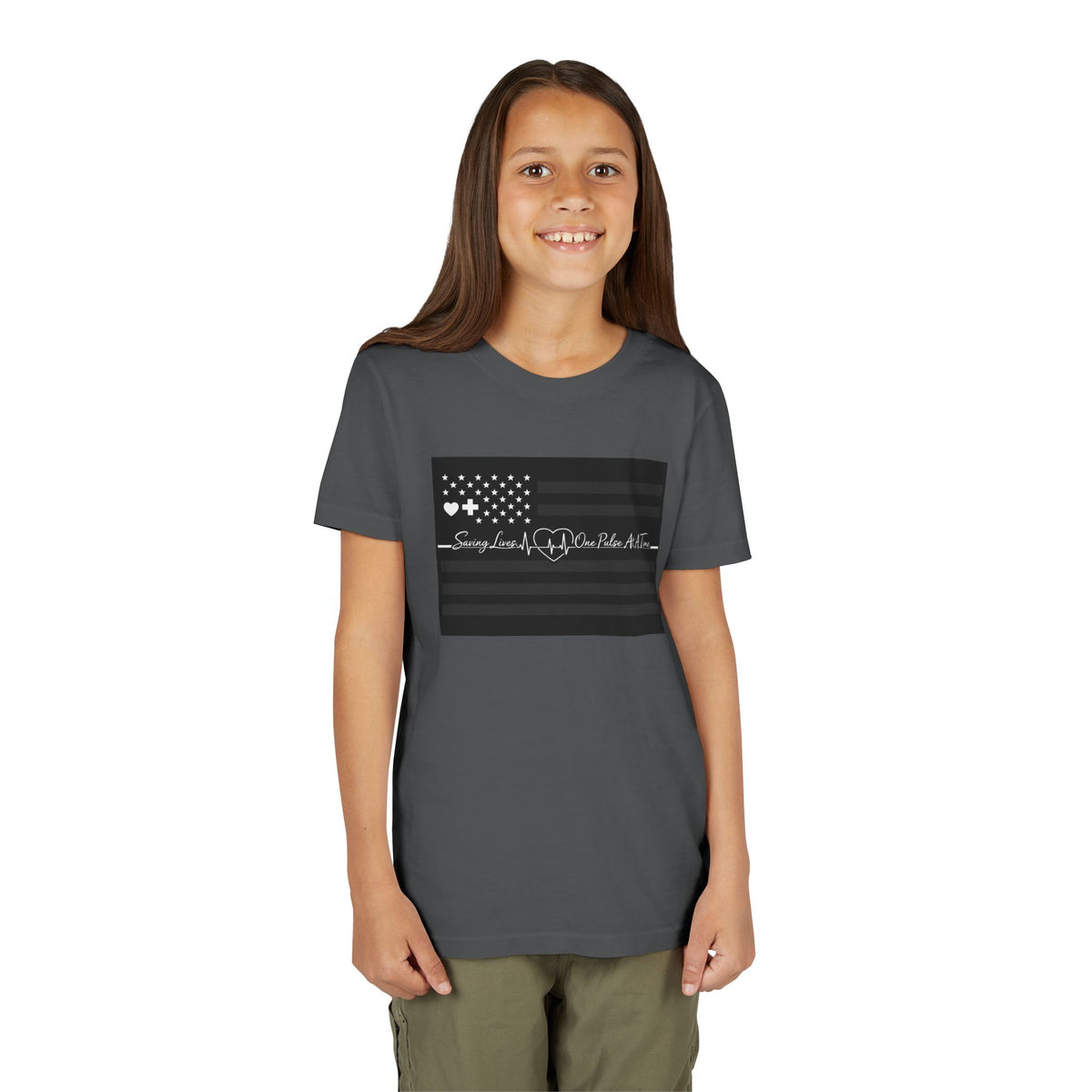 Thin White Line Youth Unisex Short Sleeve Crewneck Tee
