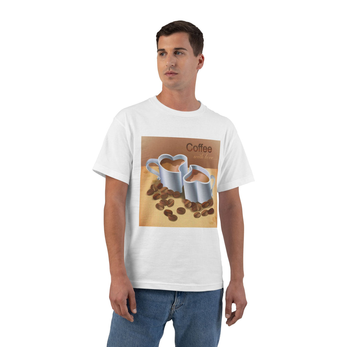 Coffee With Love Men's Short-Sleeve Crewneck Tee