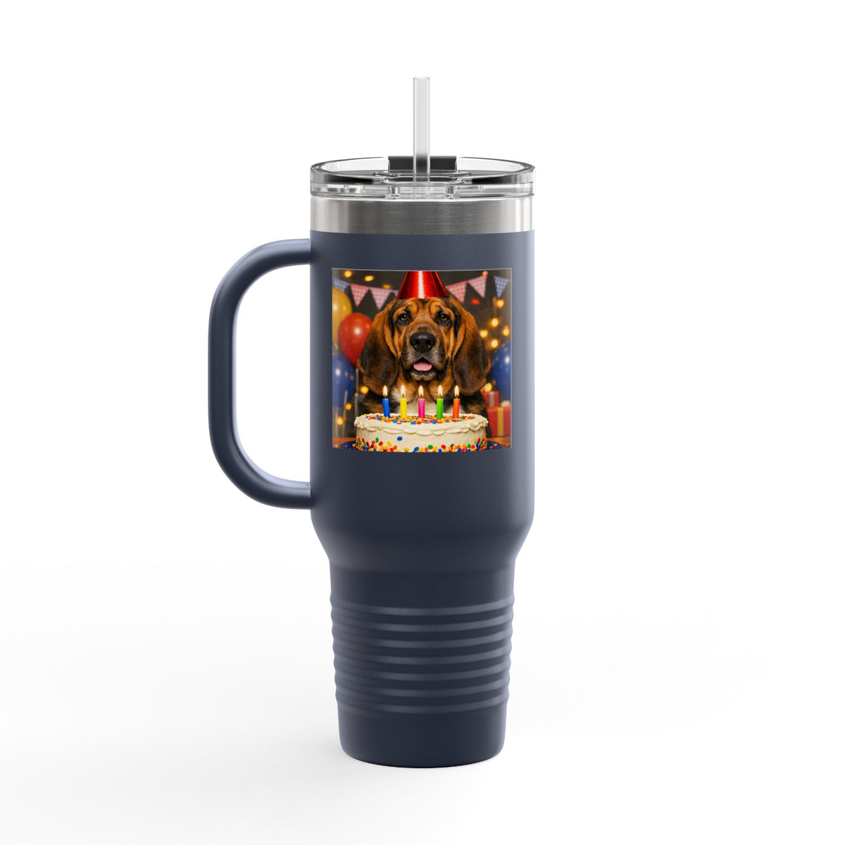 Birthday Buddy Bloodhound Insulated Travel Mug