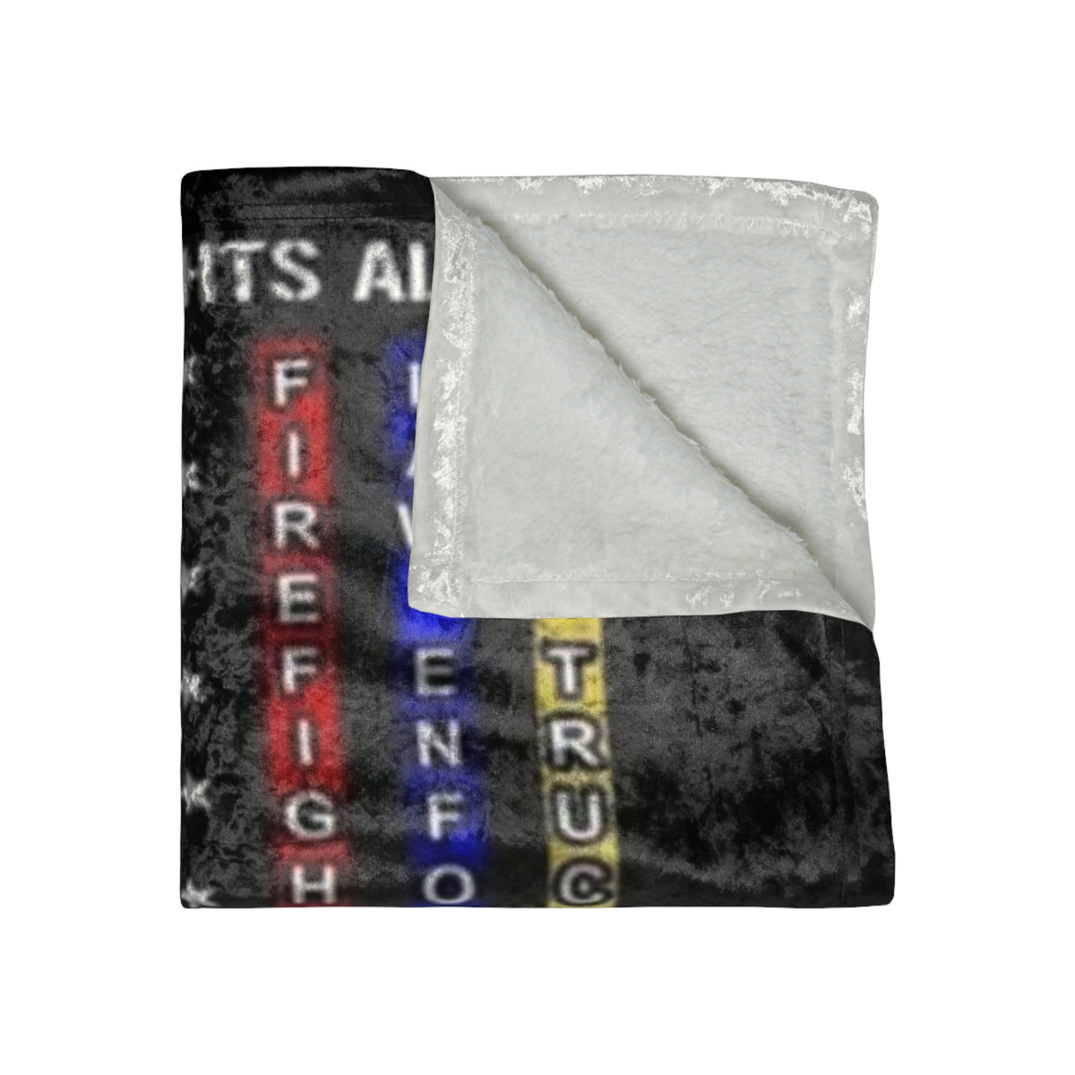 No One Fights Alone Crushed Velvet Blanket