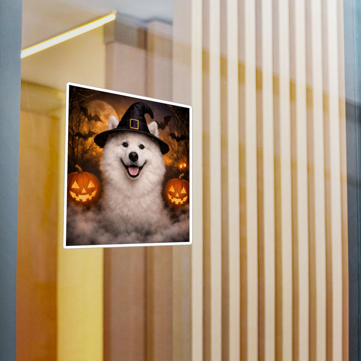 Witch Hat Pack Samoyed Vinyl Decal