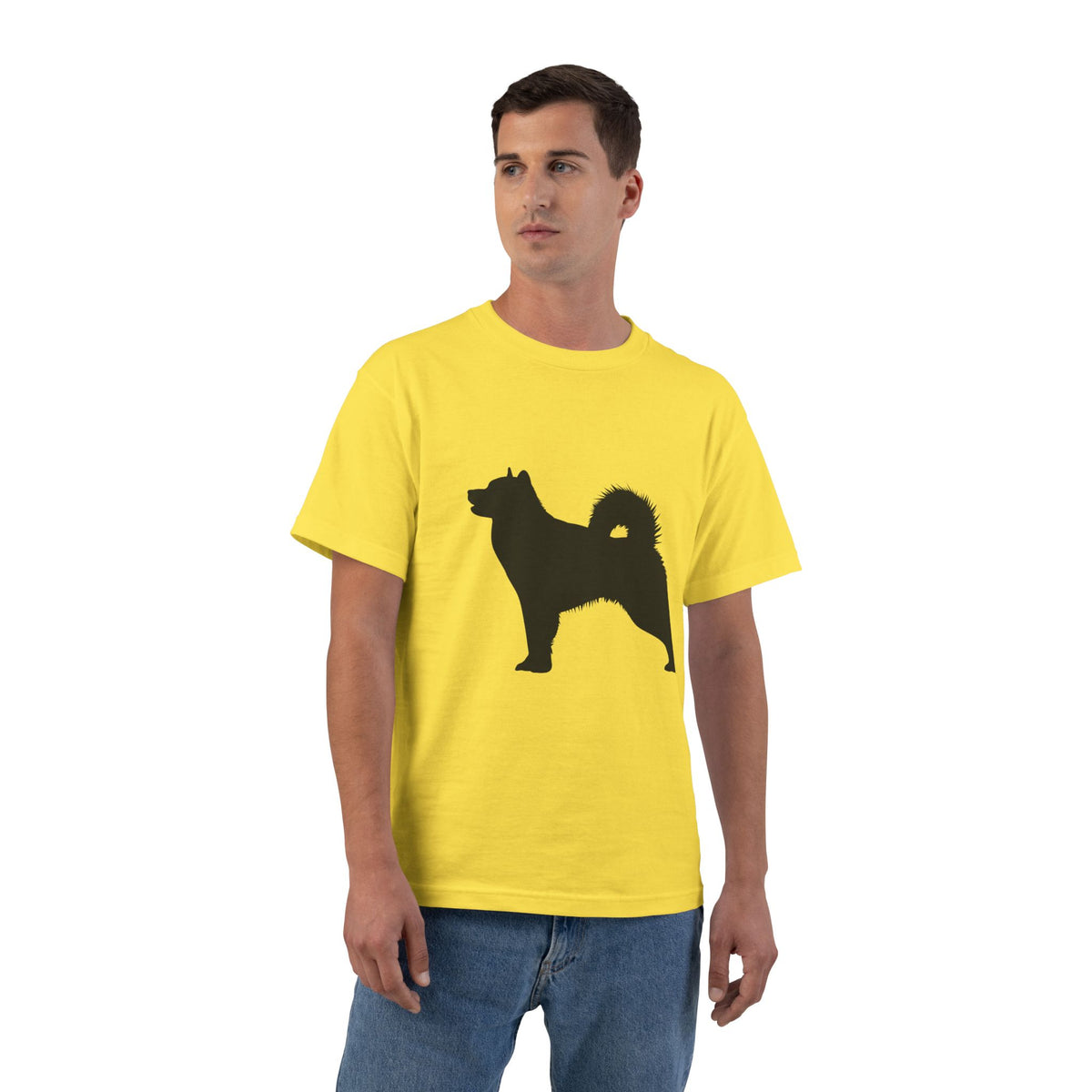 Malamute Silhouette Men's Short-Sleeve Crewneck Tee