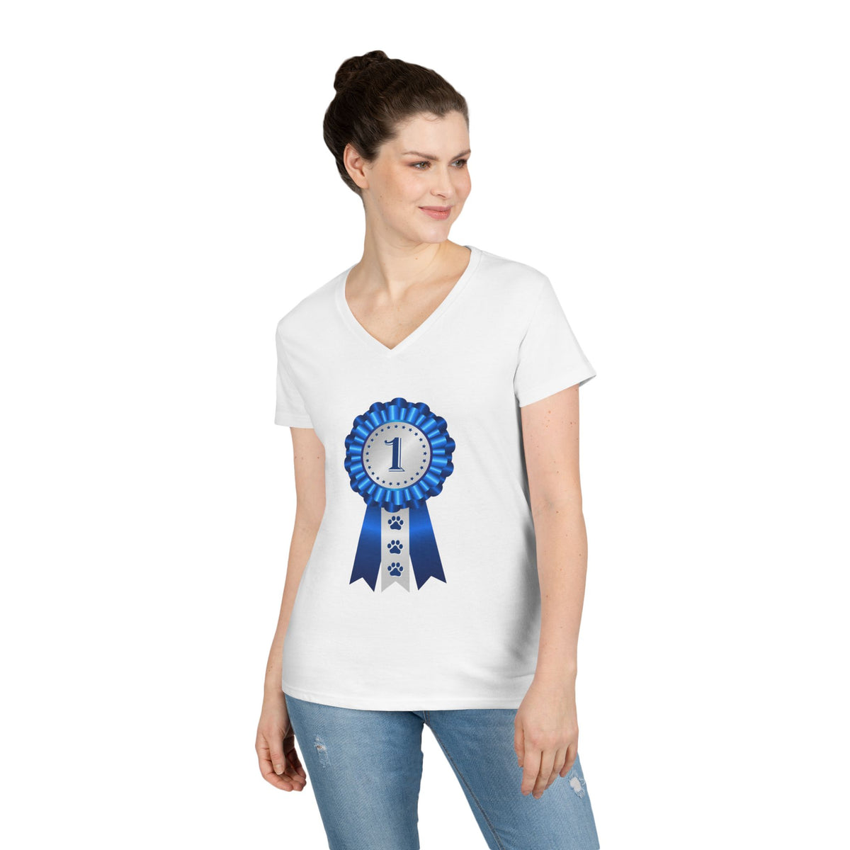 Show Ribbon Women's V-Neck Tee