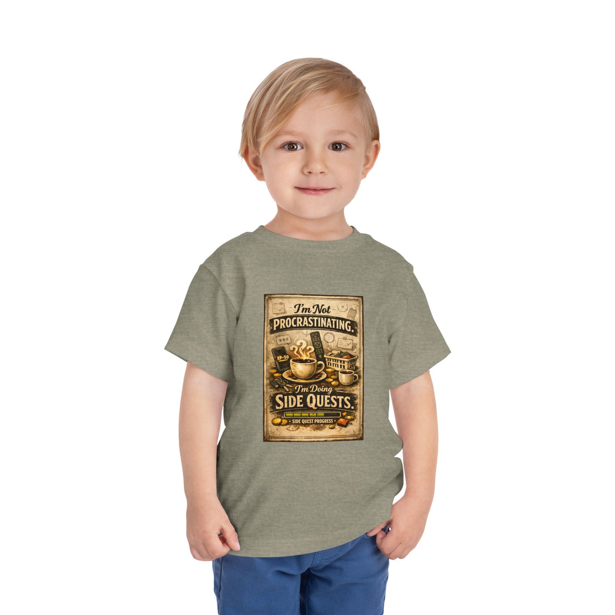 Procrastinating Toddler Unisex Short Sleeve Crewneck Tee