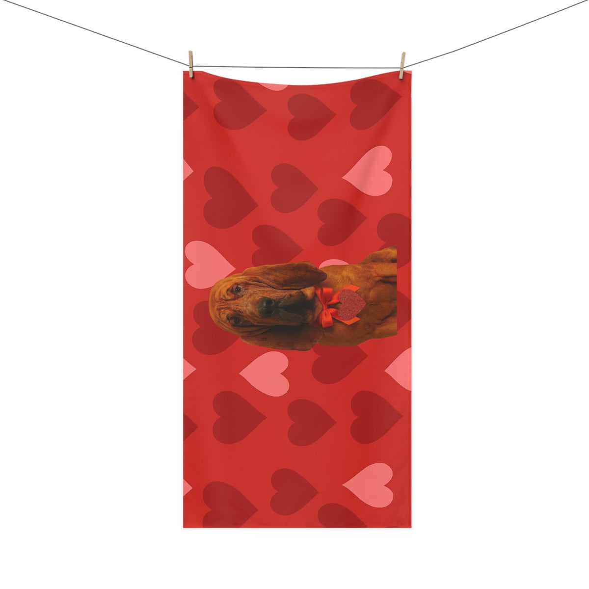 Cupid's Companion Bloodhound Mink-Cotton Beach Towel