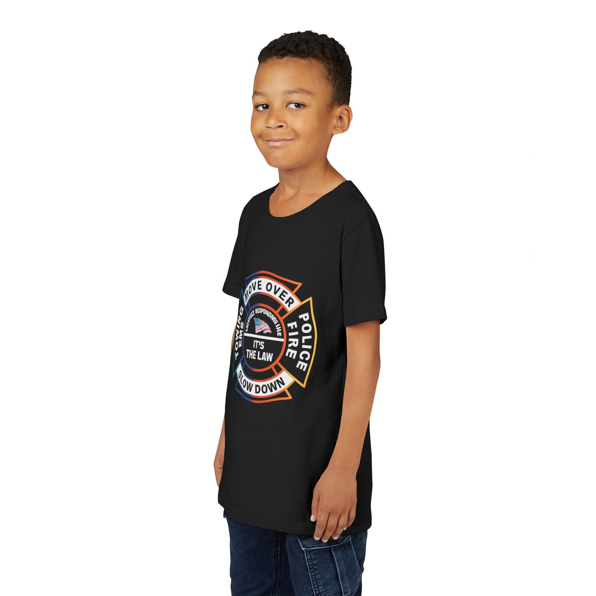 Let First Responders Live Youth Unisex Short Sleeve Crewneck Tee