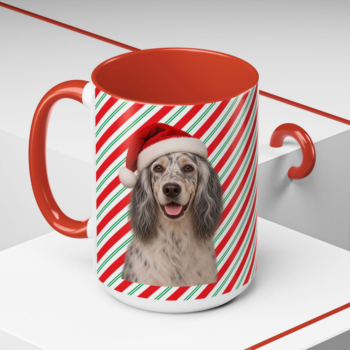 Santa Paws English Setter 2-Tone Coffee Mug