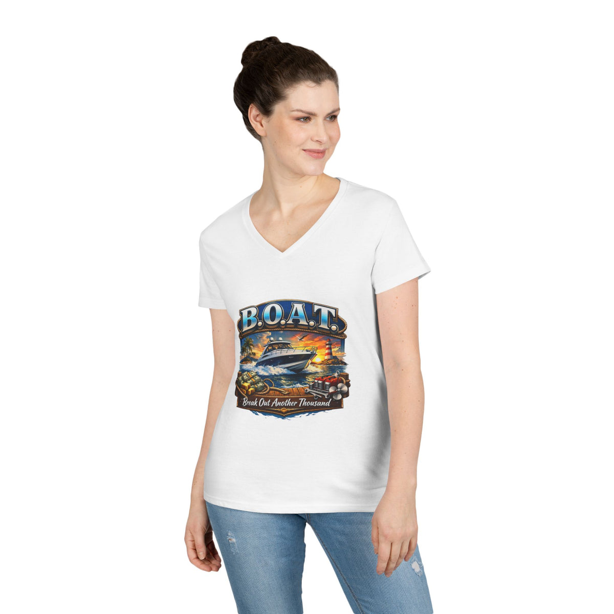 B.O.A.T. Women's V-Neck Tee