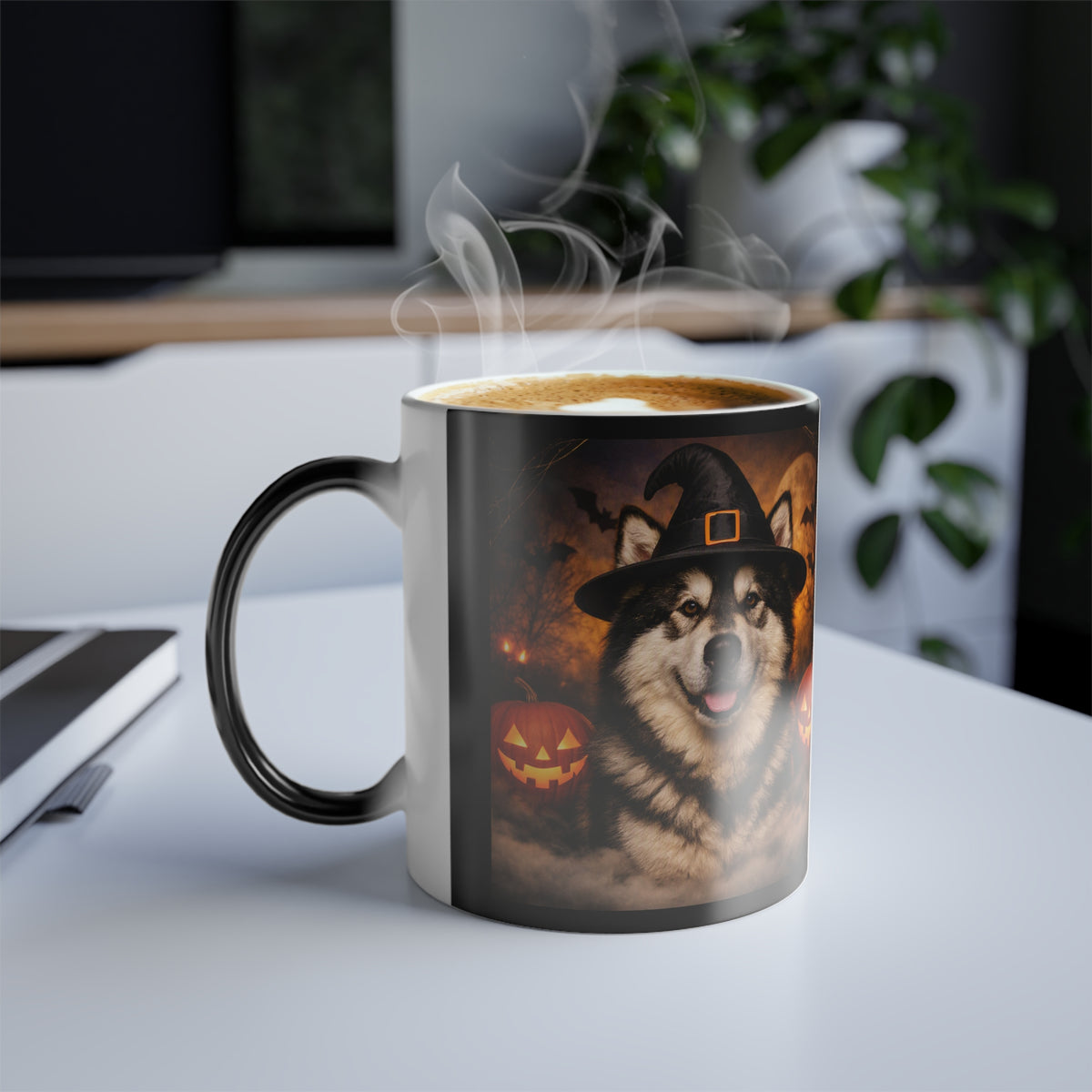 Witch Hat Pack Malamute Color Changing Mug