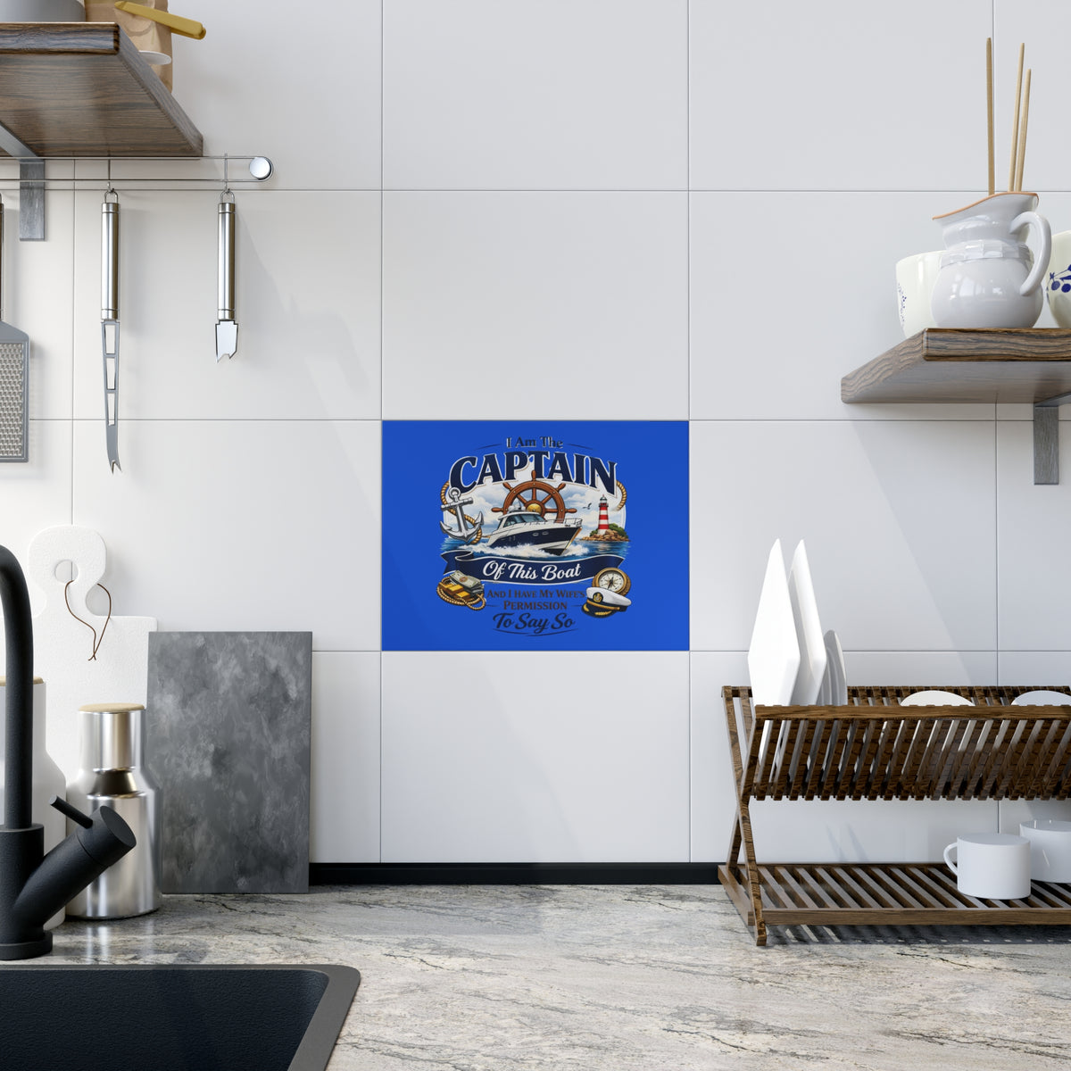 Captain Ceramic Photo Tile