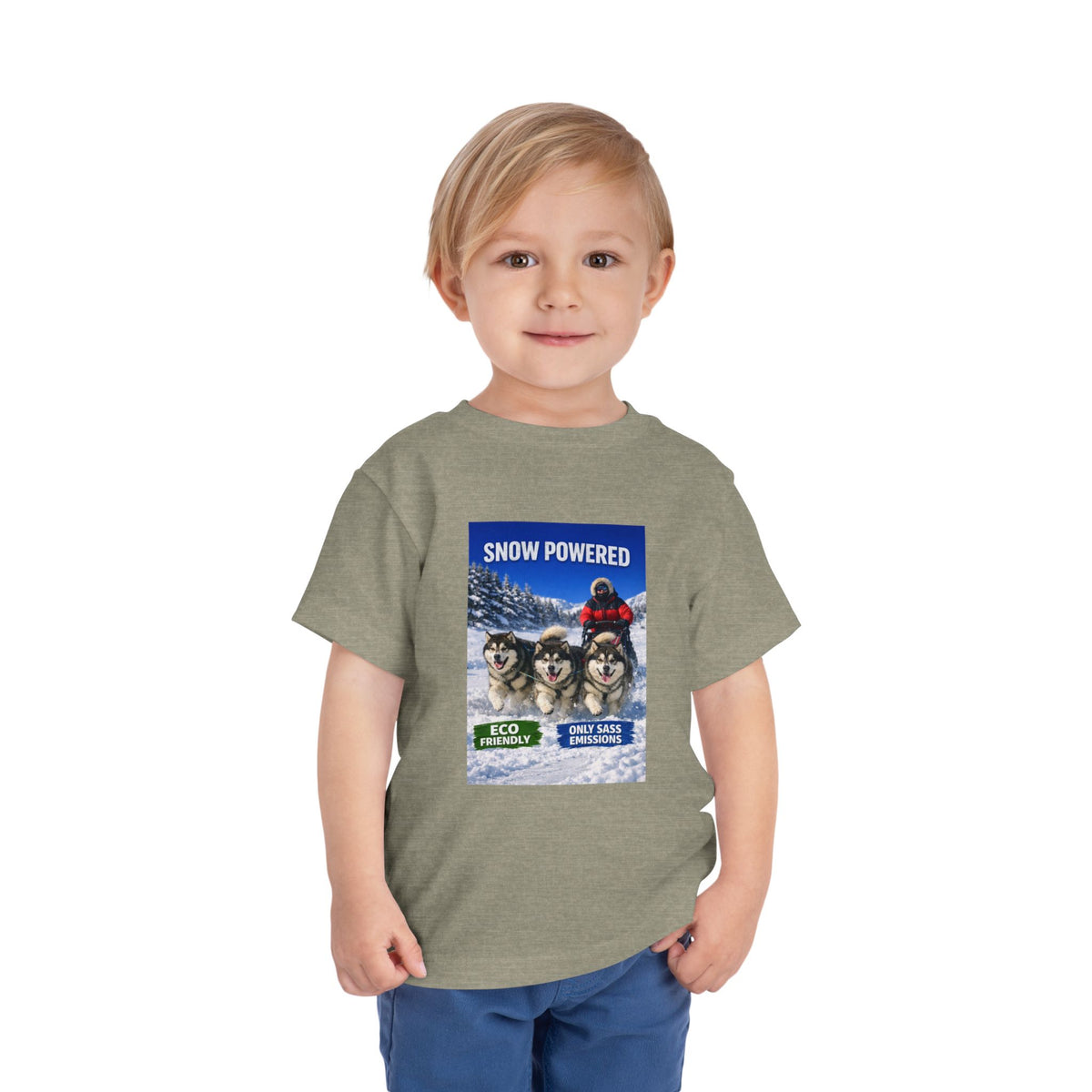 Snow Powered Toddler Unisex Short Sleeve Crewneck Tee