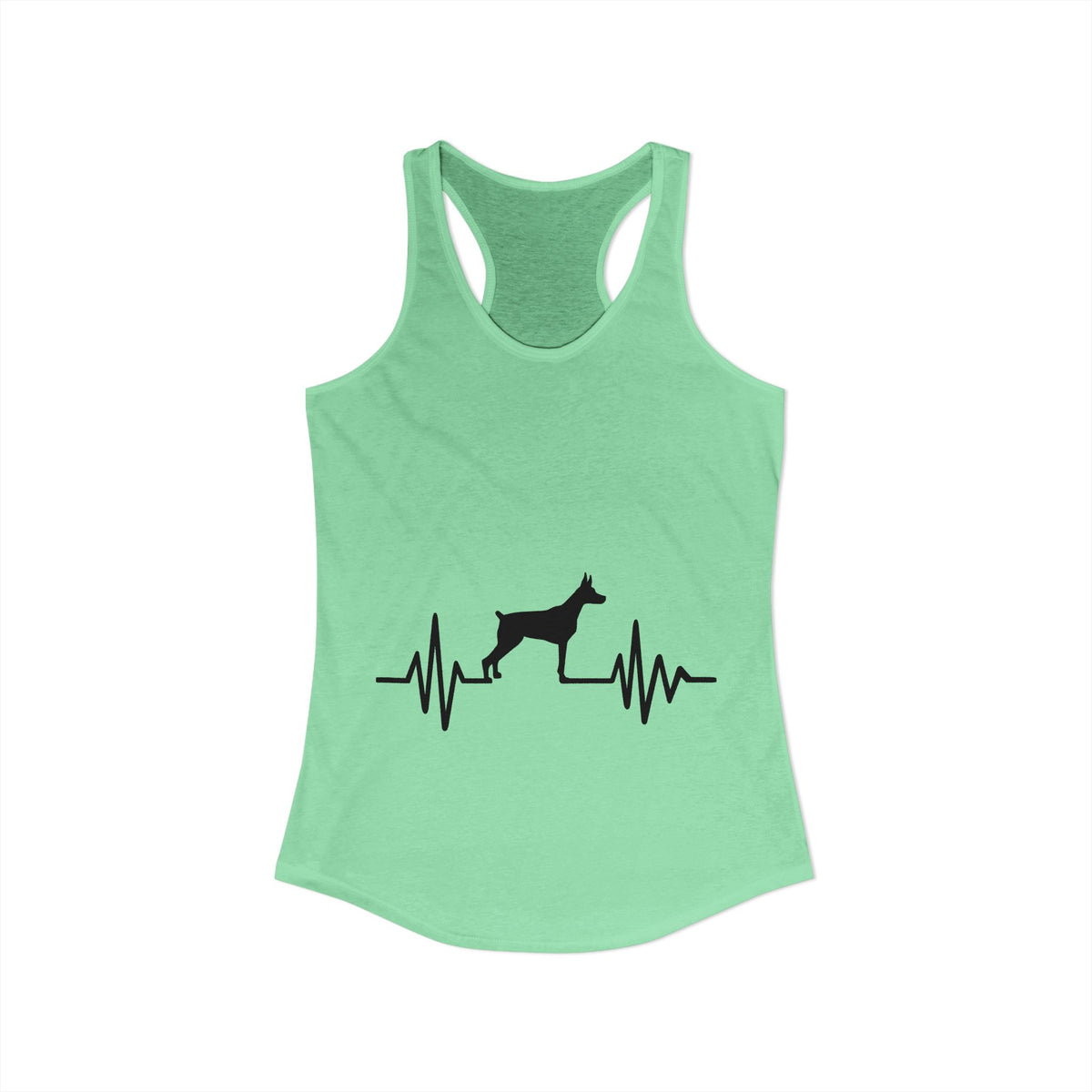 My Heart Beats For Dobermans Women's Racerback Tank
