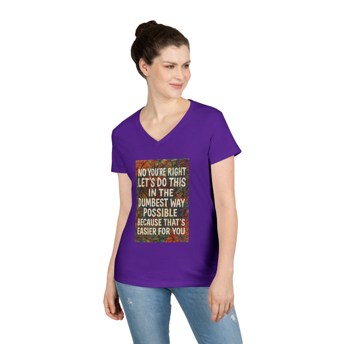 Easier For You Women's V-Neck Tee