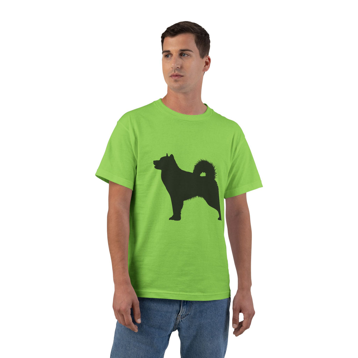 Malamute Silhouette Men's Short-Sleeve Crewneck Tee
