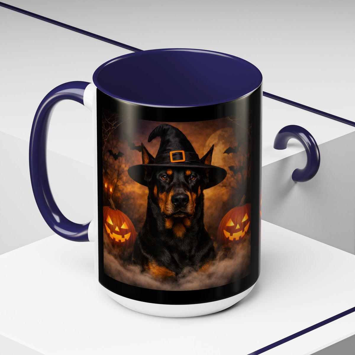 Witch Hat Pack Doberman 2-Tone Coffee Mug