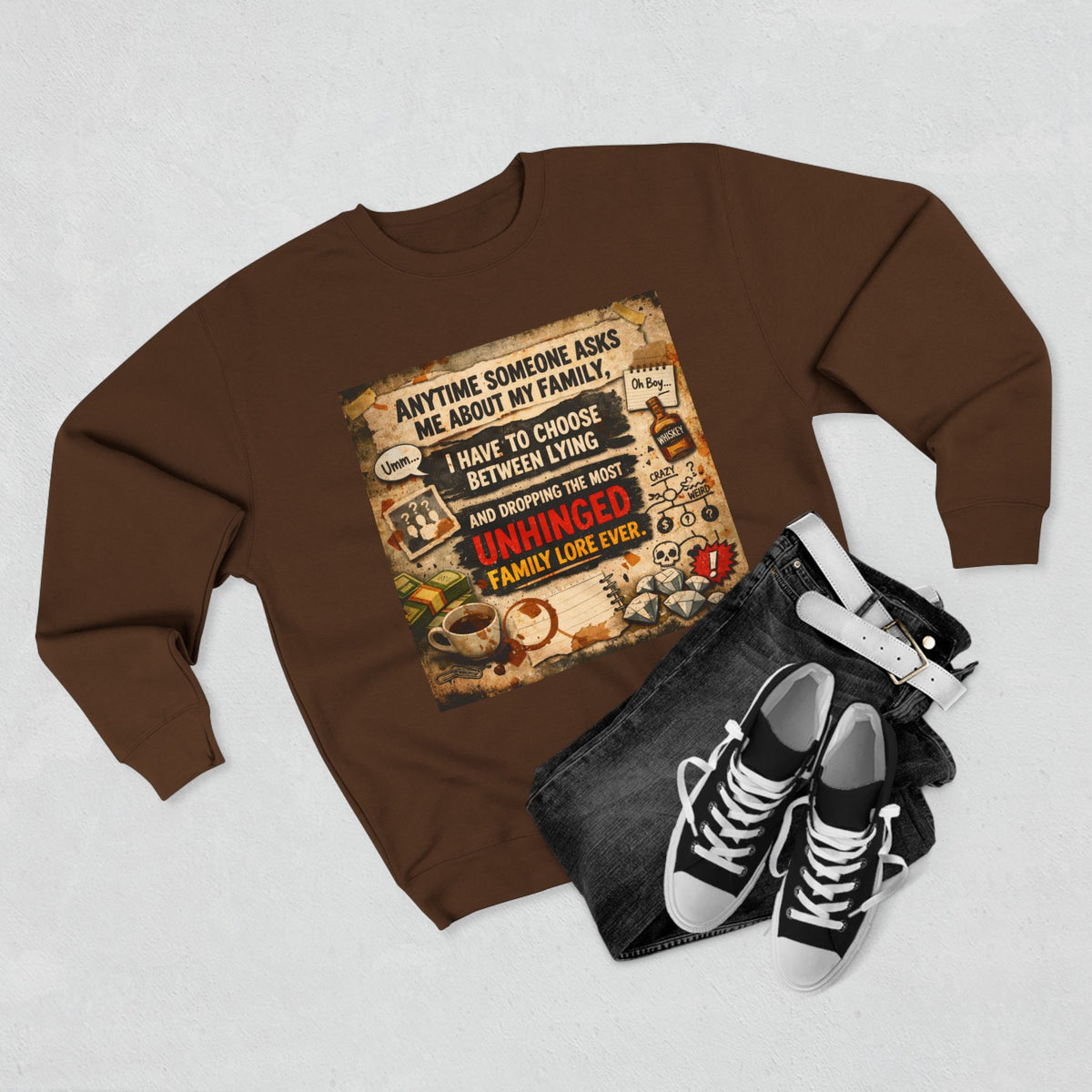 Unhinged Family Unisex Crewneck Sweatshirt
