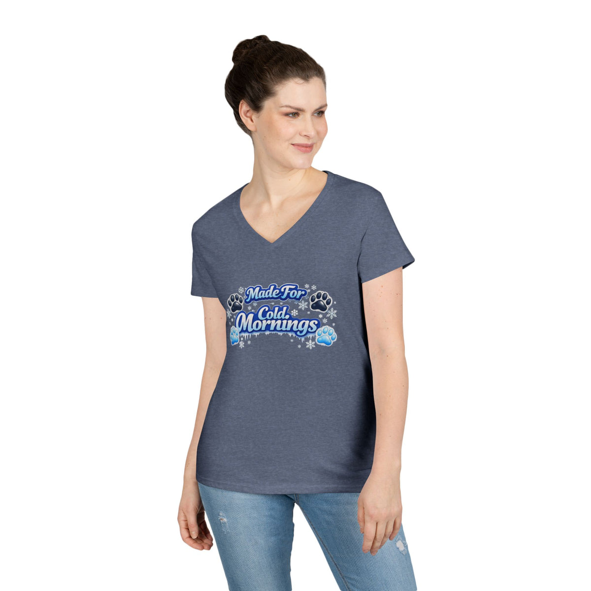 Made For Cold Mornings Women's V-Neck Tee